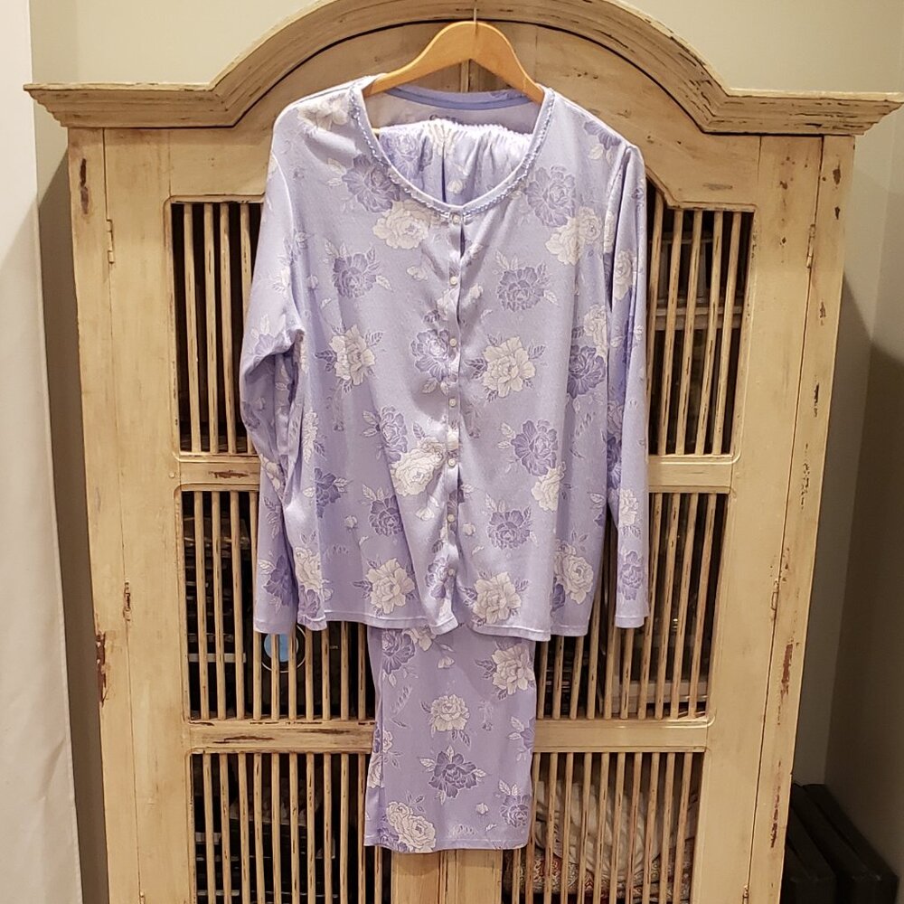 Croft and Barrow Long Sleeve Long Pant 2 Piece Pajama Set